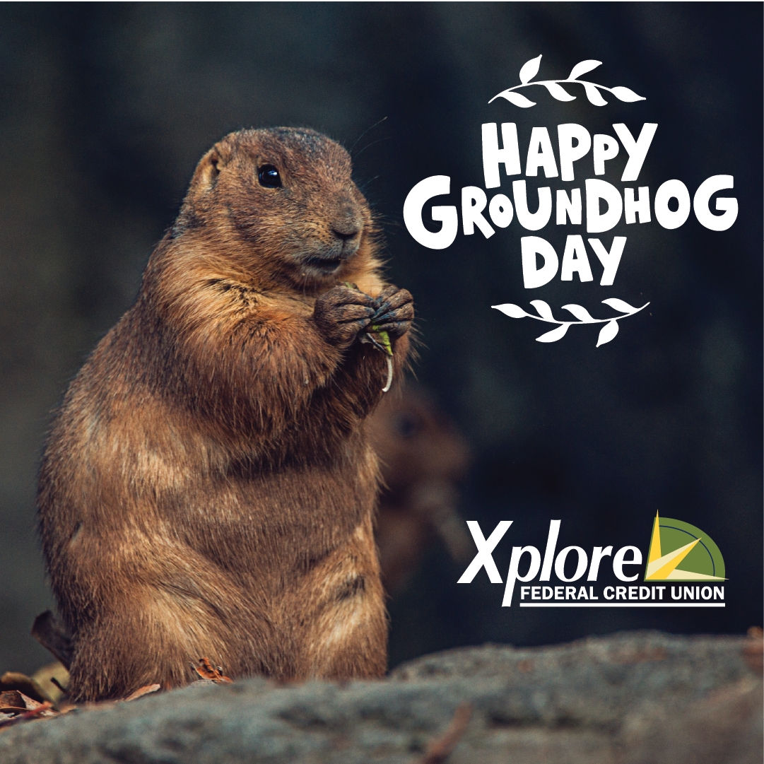 XploreFCU's tweet photo. Don't put away your cold-weather gear just yet. Punxsutawney Phil just predicted six more weeks of winter ❄️☃️. Read more about what weather is to come at: https://t.co/h47UVpwT7a

#XploreFCU #happygroundhogday https://t.co/94CNICCalq