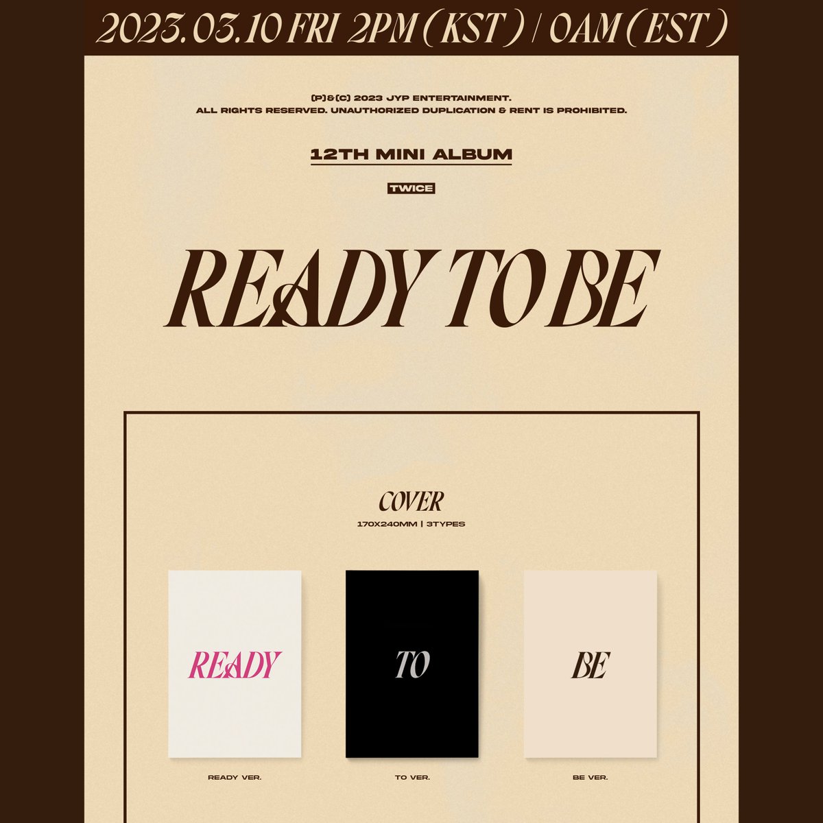 TWICE - [READY TO BE] (12th Mini Album BE Version) –