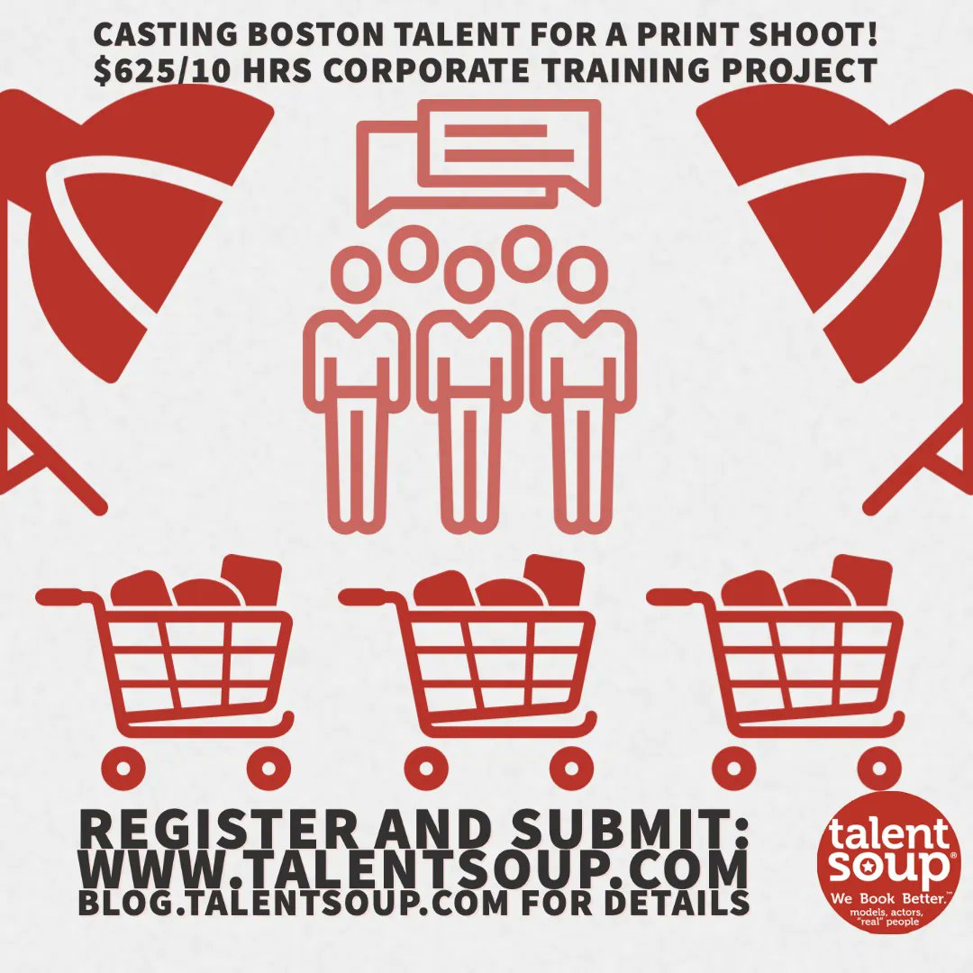 Hey Boston models and actors, this casting is for you! $625/10*
Get in the Soup and let's get to work!
#webookbetter #casting #castingcall #bostoncasting #bostoncastingcall #bostonactor #bostonmodel #beantown