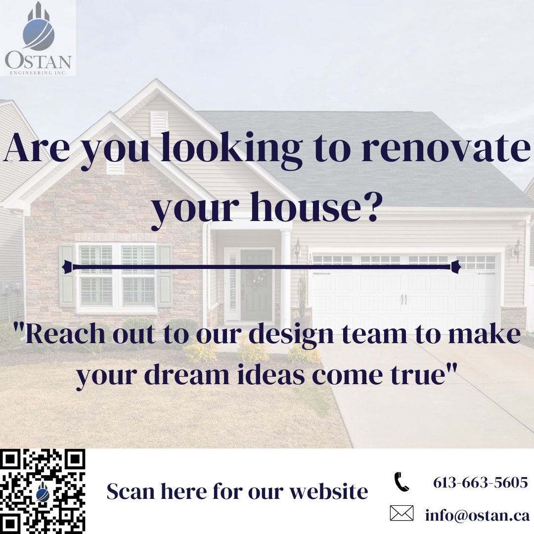 IncOstan's tweet image. &quot;Make your dream renovation ideas come true.&quot;
#ostanengineering #structuralengineering #homerenovation 
#engineer #ottawaengineers