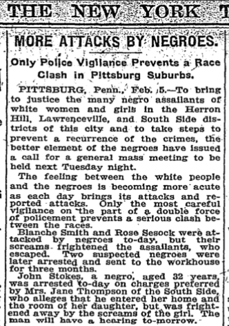 Did you know on this day in 1909 Pittsburgh police arrested 200 Black men for being 'unemployed'? They were also accused of attacking white women &amp; sent to forced labor. 

See the racist articles below - one from the NYT. Don't ever tell me the media was once "objective."