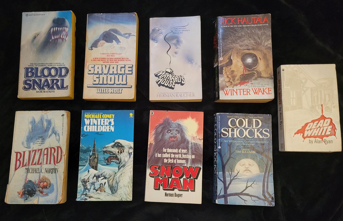 Some winter-themed horror from my #paperbacksfromhell collection