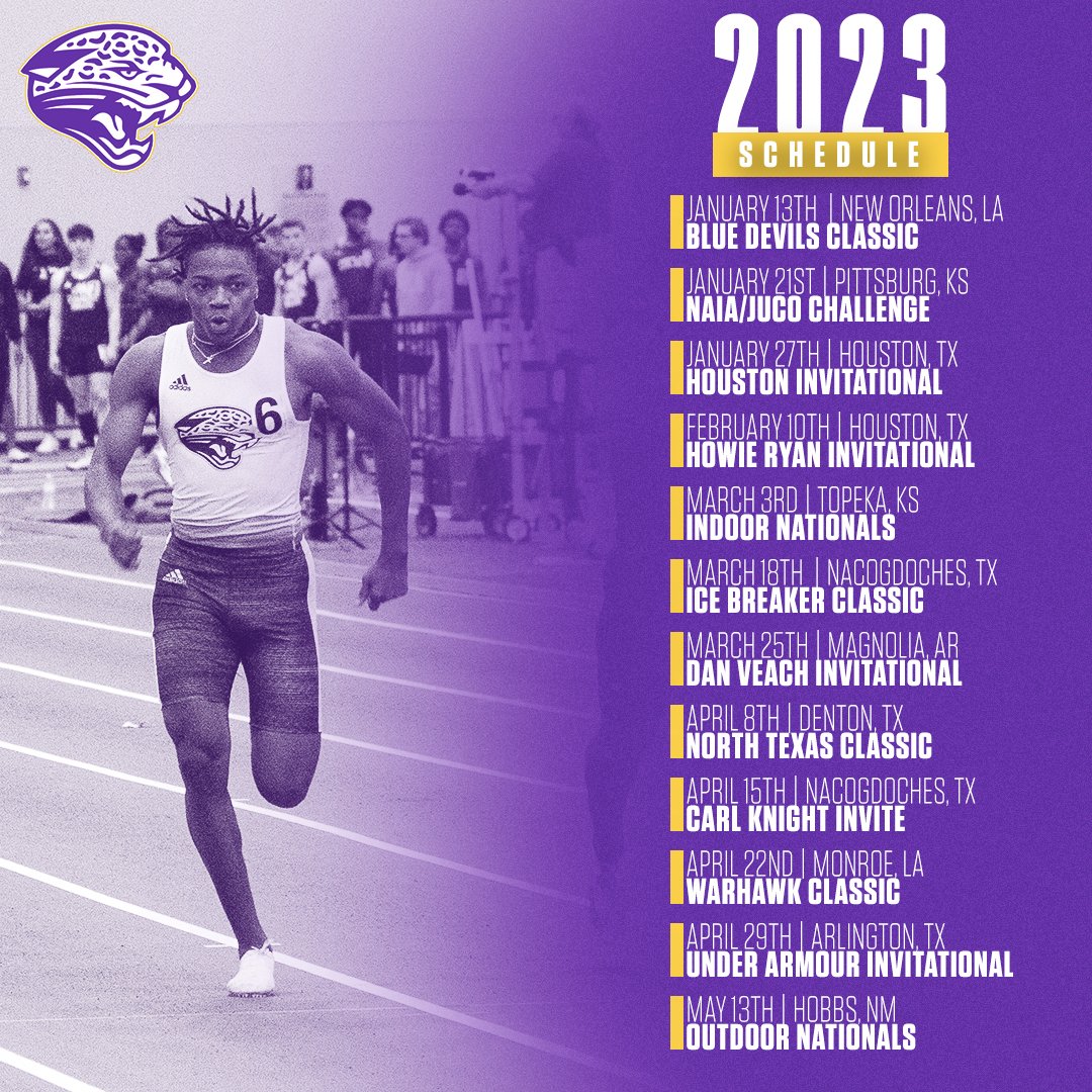 Our 2023 Track and Field Schedule!