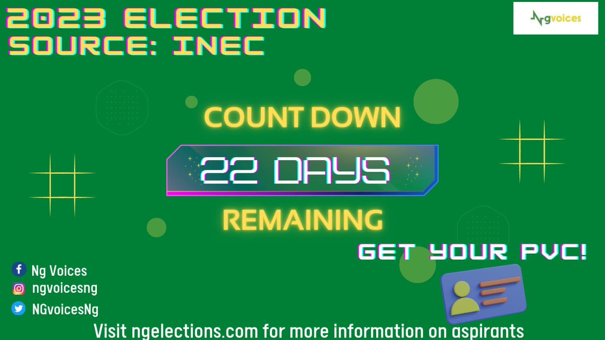 NGvoicesNG's tweet photo. #NigeriaDecides2023 #VoteWisely #GETYOURPVC https://t.co/qeLlwPqKZf
