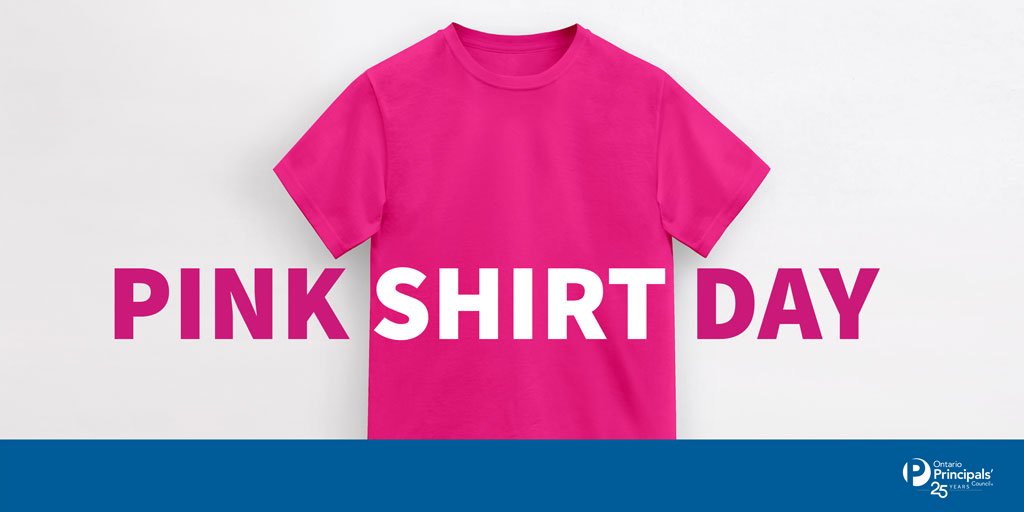 Today is #PinkShirtDay. We wear pink to stand against bullying, promote acceptance and help create a more inclusive &amp; kind world.