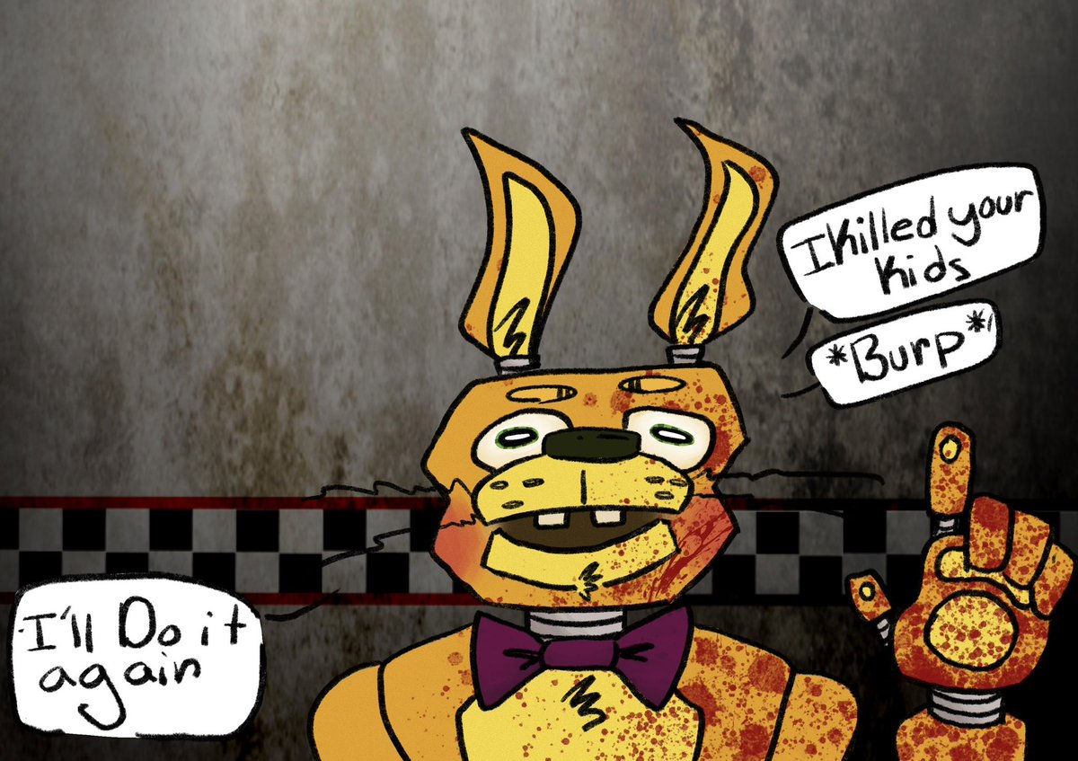DeviledOrange's tweet photo. Goofy Spring Bonnie gonna take your kids to the back rooms

#fivenightsatfreddys #fnaffanart #fnaf #FNAFMovie https://t.co/Q4XyjGvkkb