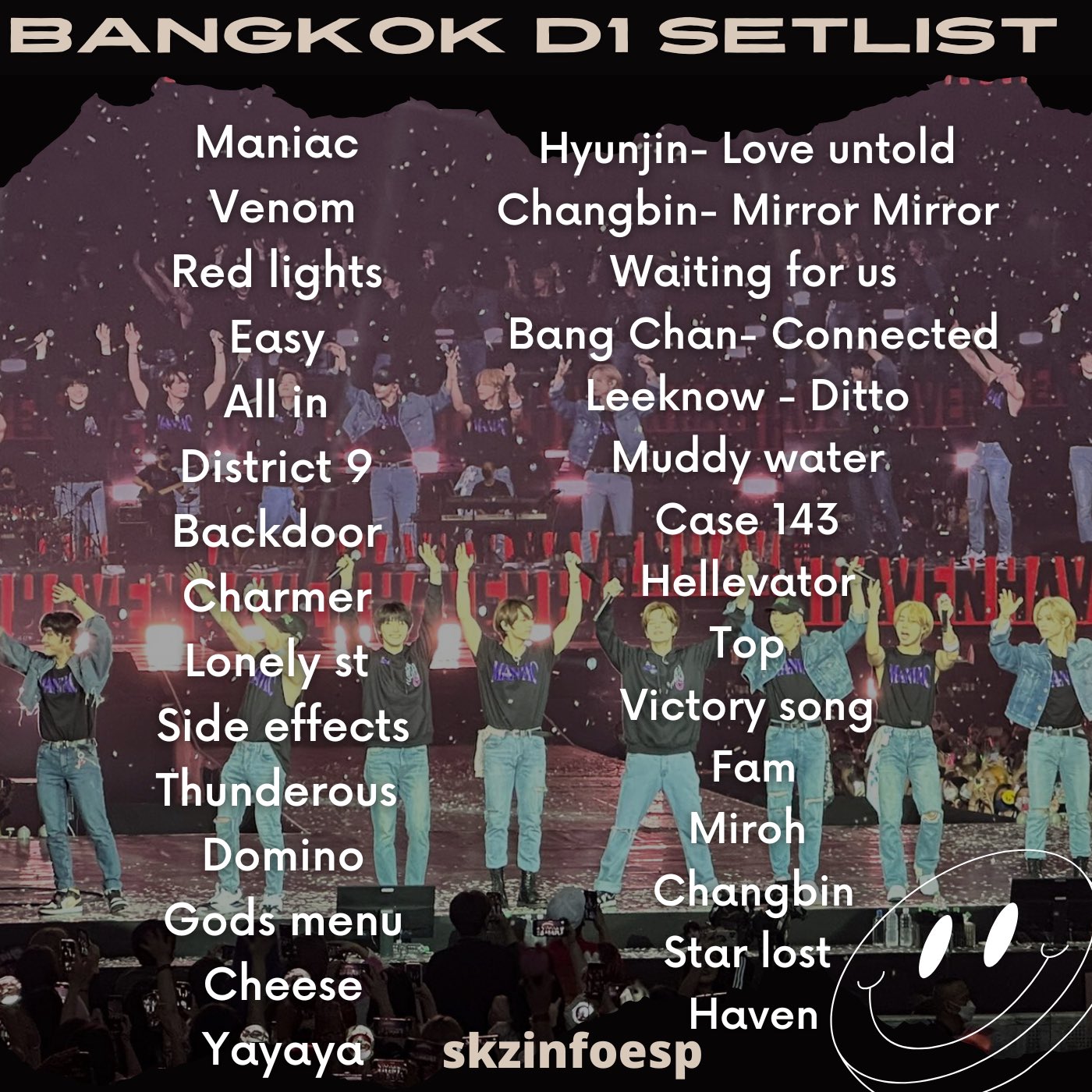SKZ Info Esp The SOUND 🎼 on Twitter "Y con esta setlist da por terminado el primer concierto