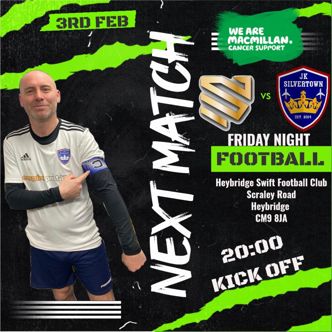 Our 1st game of 2023 for our charity vets 

Tomorrow we face our good friends @essexcharityfc at @officialswifts 20.00 KO playing for @macmillancancer 💚

Bar and food kiosk will be open too 

Come down and support both teams and amazing cause too 

#fridaynightfootball