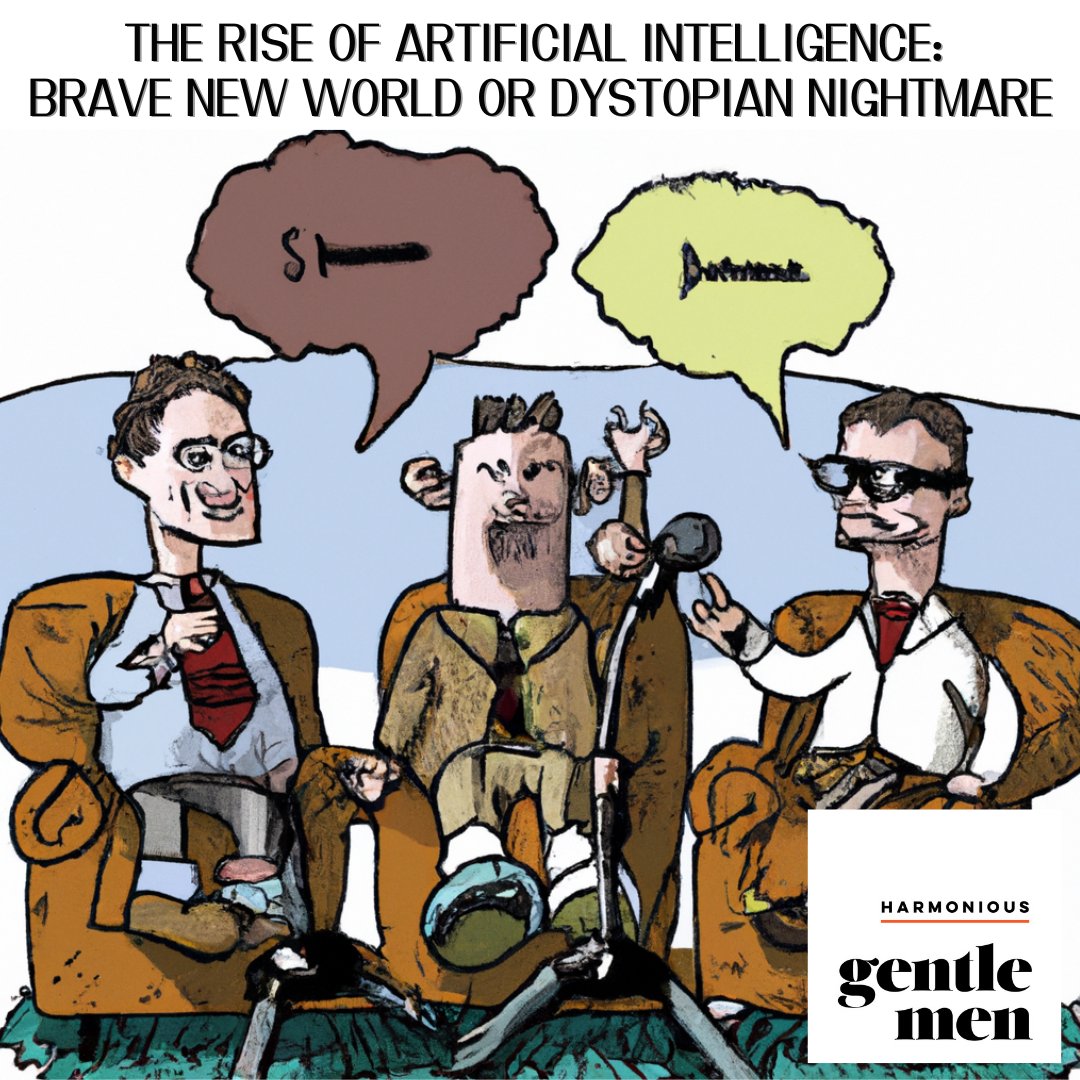 The world is still confused/excited/worried about AI. 
news.yahoo.com/chatgpt-promis…

The Gents offer their opinions/fears/hopes too
harmoniousgentlemen.com 

#AI #gptchat #impendingdoom