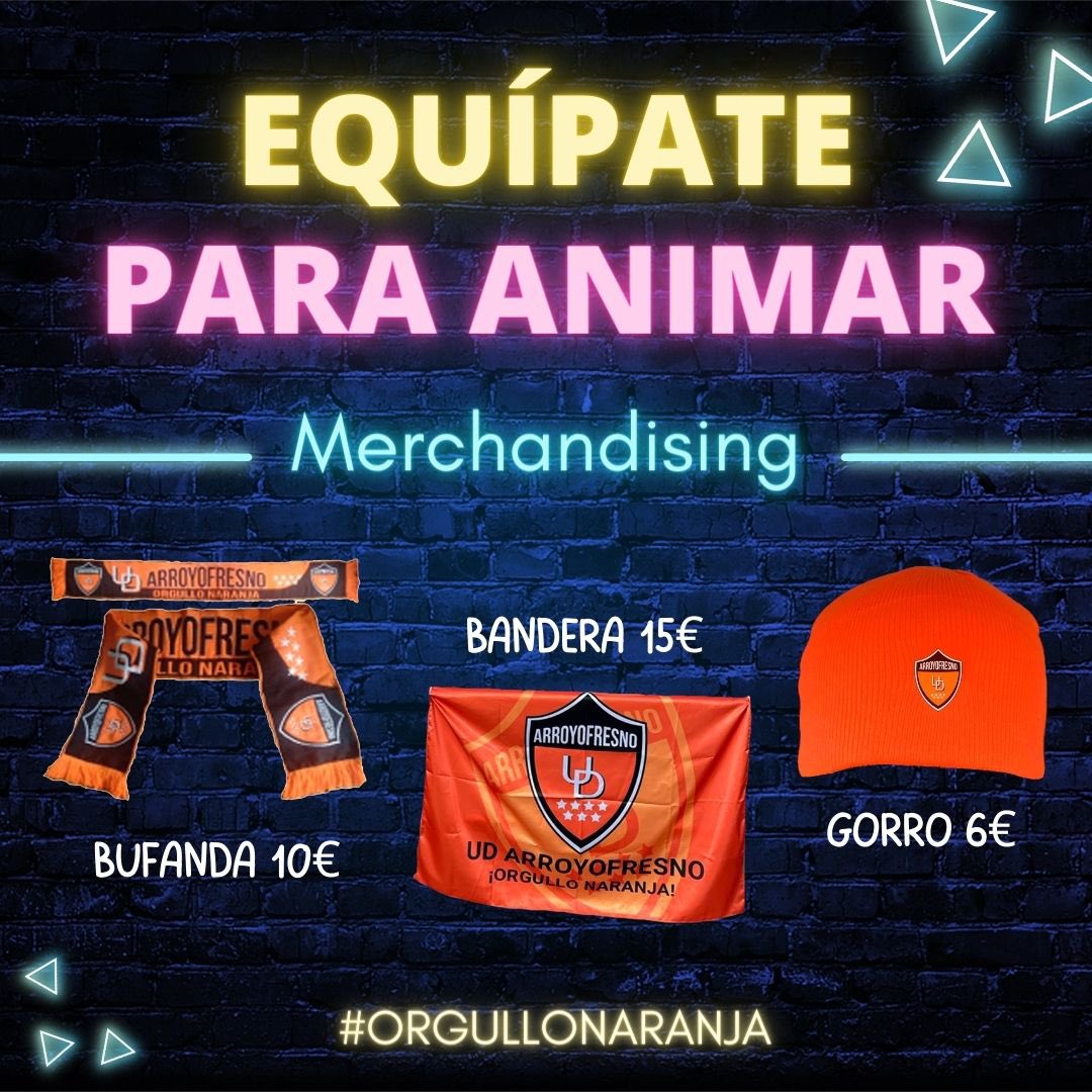 📣 MERCHAN | Llegado el ecuador de la temporada ⚽️, es momento de animar 🙌🏻 desde la grada ¡más fuerte que nunca! Pásate por la oficina 🏢 a por los productos oficiales del club, y que se vea la familia naranja 🧡 por todos los campos 🏟️ #orgullonaranja