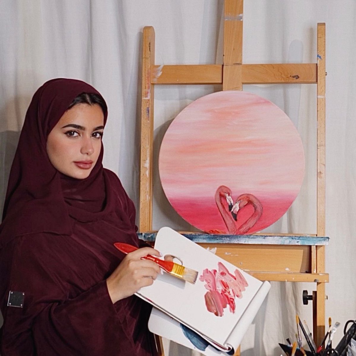 WalaaAqeel_'s tweet photo. Another Art Another flamingo 🦩 https://t.co/U9D1zodu5B