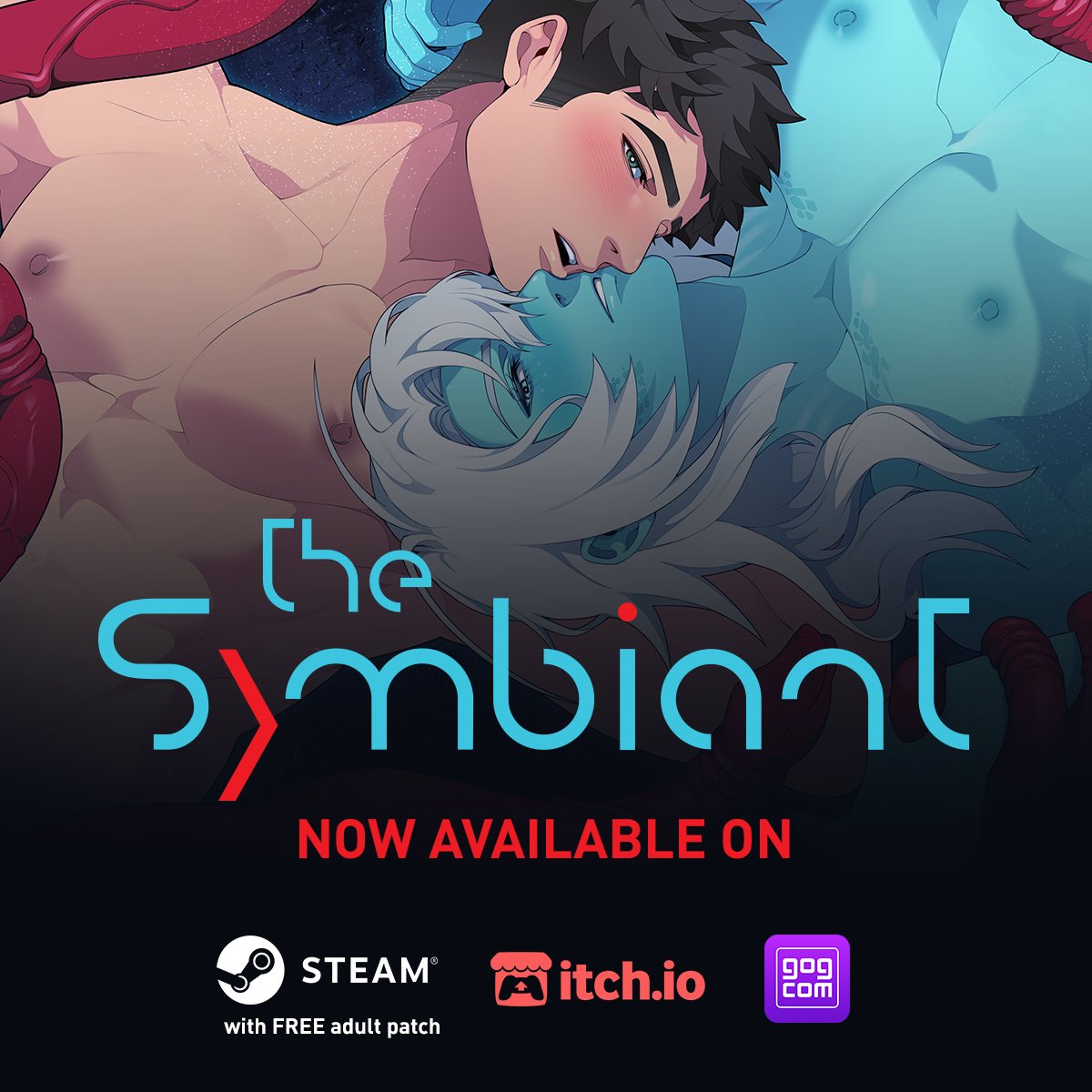 The Symbiant is OUT on STEAM, itchio and GOG!!! 

We're giving away 5 copies of the game.

To enter:
- Follow us
- Reply with one of these two emojis: 💙❤️
- Like this tweet
- RT this tweet
- Leave your DMs open

Good luck! 😊🦑
