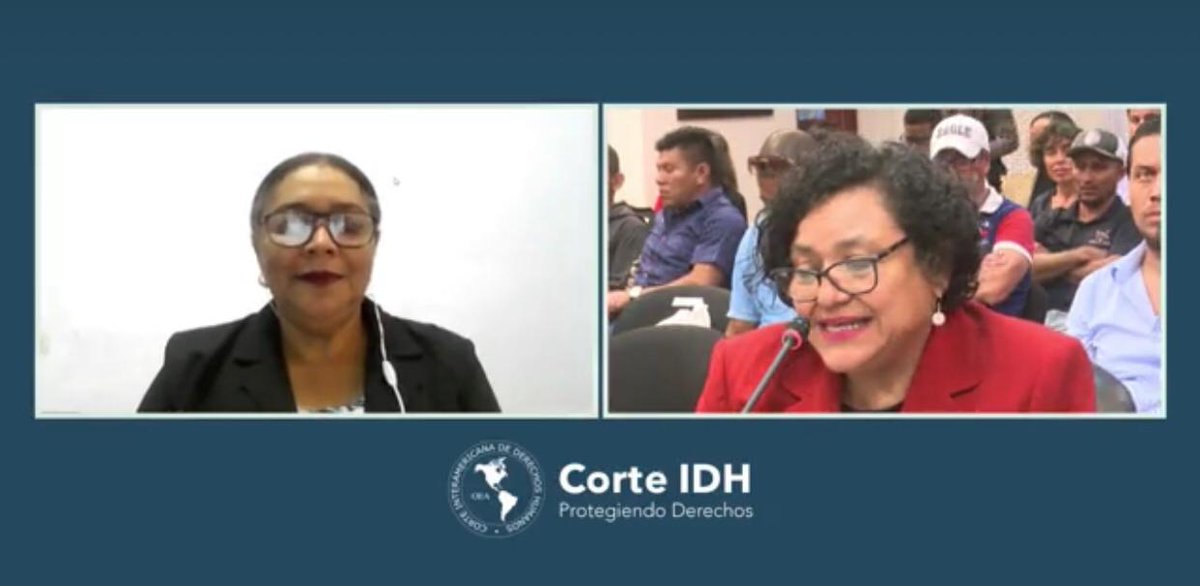 popol_na's tweet photo. Dolene Miller: Solicitamos de que se derogue la ley 800 y ley 840 que afecta todo el proceso de demarcación territorial y que se restituyan los derechos de la población afrodescendiente
 #AudienciaPública #155PeríodoIDH  @CorteIDH @NOALCANAL https://t.co/Ow5yrJkFXF