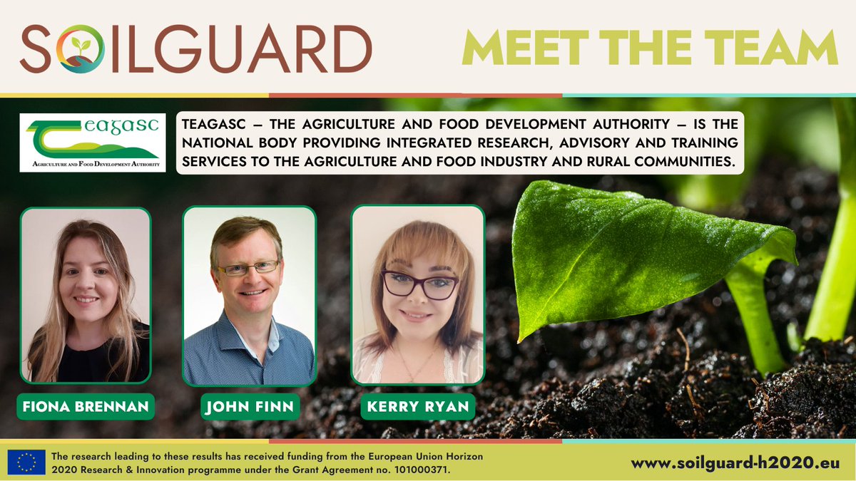 SOILGUARD_H2020's tweet photo. On day 24 we bring you our partners at @teagasc
They play a major role in WP3 which focuses on the impact of climate stressors on soil biodiversity and soil multifunctionality and they represent a biogeographical region from the NUTS-2 regions under study 🇮🇪 https://t.co/1bNpYcRcHv