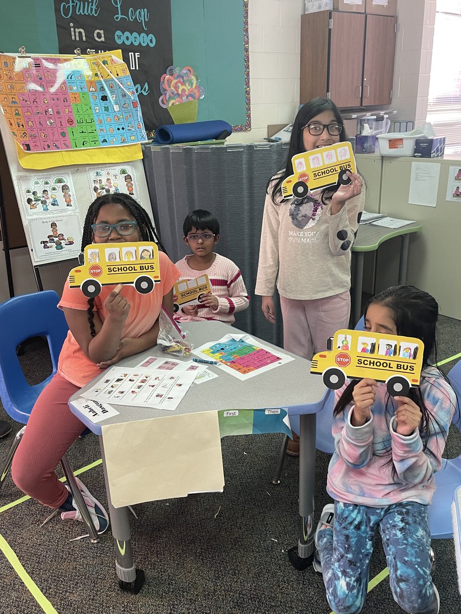 D54Armstrong's tweet photo. We met with our promise partners after our school meeting to discuss how responsibility &amp; positivity can fuel our energy bus! 💛🚌💙
#D54Armstrong https://t.co/vDDd5civwC