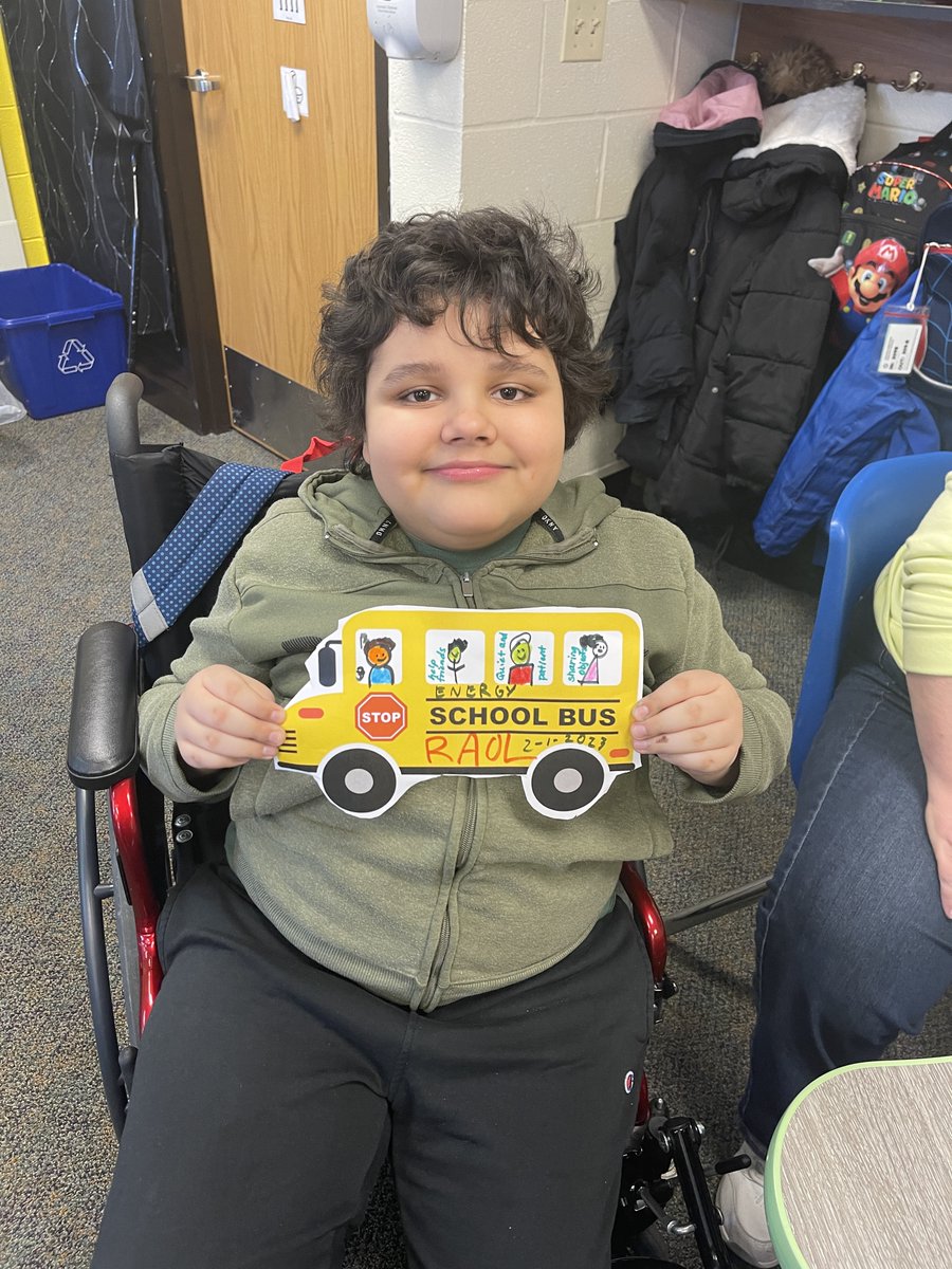D54Armstrong's tweet photo. We met with our promise partners after our school meeting to discuss how responsibility &amp; positivity can fuel our energy bus! 💛🚌💙
#D54Armstrong https://t.co/vDDd5civwC