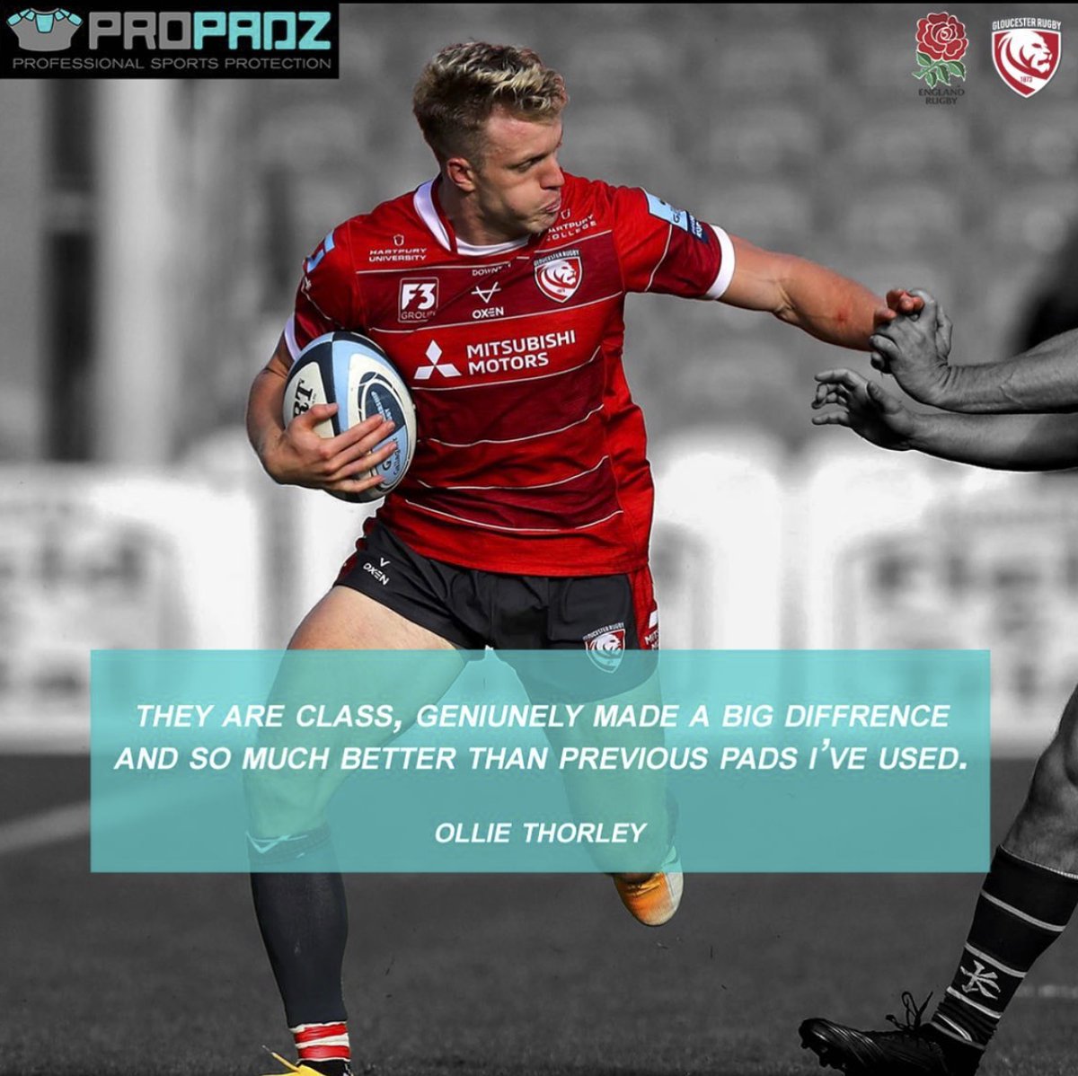 Next up from our pro reviews is <a href="/thorlo/">Ollie Thorley</a> 

Back from injury this year Ollie has been using PROPADZ to aid in the rehabilitation process. Here’s what he had to say

‘They are class, genuinely made a big difference and so much better than previous pads I’ve used’
#breatheasyplaysafe