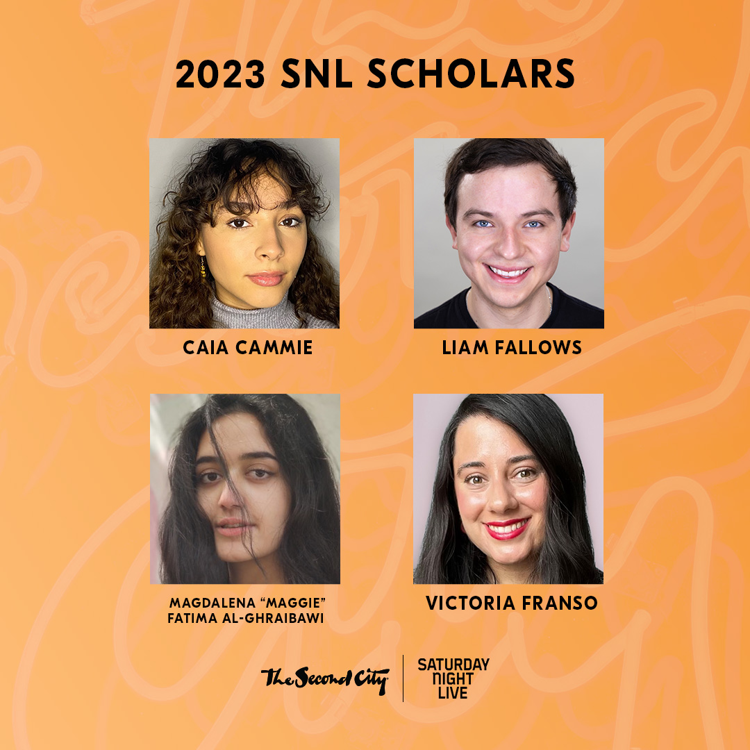 We are thrilled to announce the recipients of the 2023 SNL Scholarship! 🥳🎉

This scholarship will provide tuition-free training to diverse comedic talent from varying levels of experience. 

Find out more here!!!
secondcity.com/network/second…

<a href="/nbcsnl/">Saturday Night Live - SNL</a> #Comedy #SecondCity