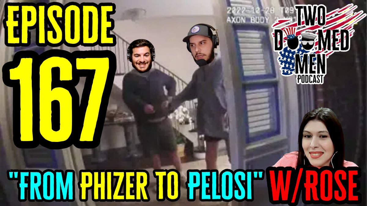 Scagz89's tweet photo. Out now @MenDoomed Health/Beauty &amp; Skincare professional Rose joins us to discuss the impact Covid had on her industry and how she got into the political sphere 
https://t.co/Lu02Te4LMG

Also:
-#PaulPelosi footage 
-@MaajidNawaz vindicated on the Military’s 77th psyop unit https://t.co/dsL8rLKNrU