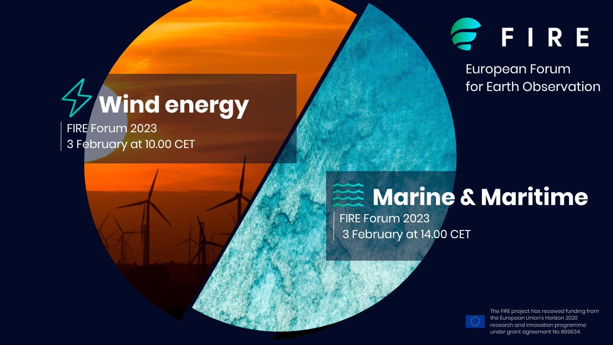 📢TOMORROW - LAST DAY of the FIRE Forum 2023! Don't miss out & join our FRIDAY sessions: ⚡️#WindEnergy 10am CET: share.hsforms.com/127gft3_1QP-xr… 🐟#Marine &🌊 #Maritime 2pm CET: share.hsforms.com/19bqPgxwpTvWcF… ❗register for each session❗ ℹ️: share.hsforms.com/12oX2iAFpTfW0I… @earsc @evenflow_eu @EOMAP
