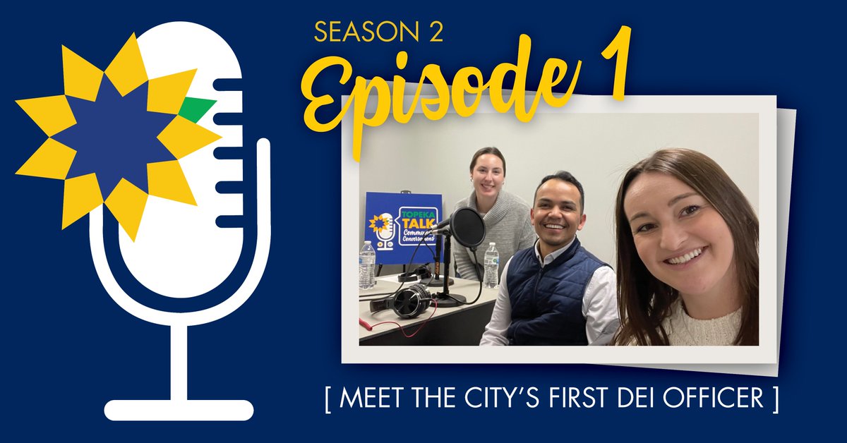 Greater Topeka Partnership (@gtpartnership) on Twitter photo The #TopekaTalkPodcast is back for Season 2! Episode 1 features an in-depth conversation you won't want to miss with the <a href="/cityoftopeka/">City of Topeka</a>'s brand new Chief DEI Officer, Ernestor De La Rosa. Search "Topeka Talk" on any podcast platform to listen! The #TopekaTalkPodcast is back for Season 2! Episode 1 features an in-depth conversation you won't want to miss with the <a href="/cityoftopeka/">City of Topeka</a>'s brand new Chief DEI Officer, Ernestor De La Rosa. Search "Topeka Talk" on any podcast platform to listen!
