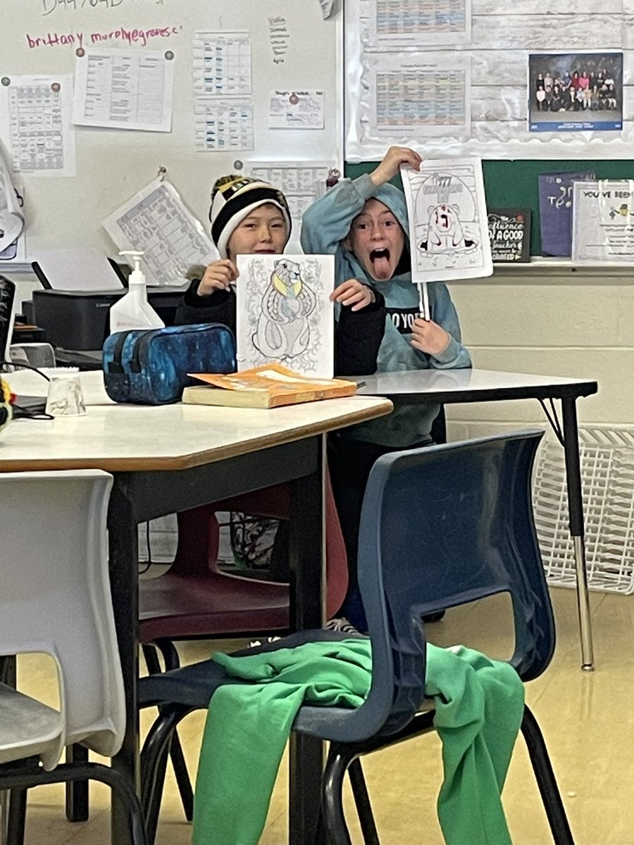 We aren’t excited about 6 more weeks of winter but we will colour our groundhogs anyways!! 🕳️🐿️#GroundhogDay2023 <a href="/Seaside_elem/">Seaside Elementary</a> <a href="/HRCE_NS/">Halifax Regional Centre for Education</a>