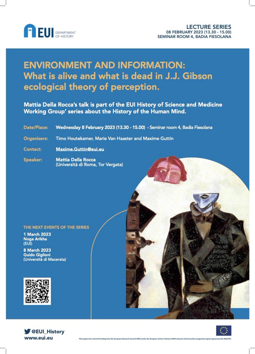 📢 Six more days until the second session of our History of the Human Mind Series. You can sign up below for a talk on ecology and perception. ➡️ eui.eu/events?id=5543… #histsci #histofsci