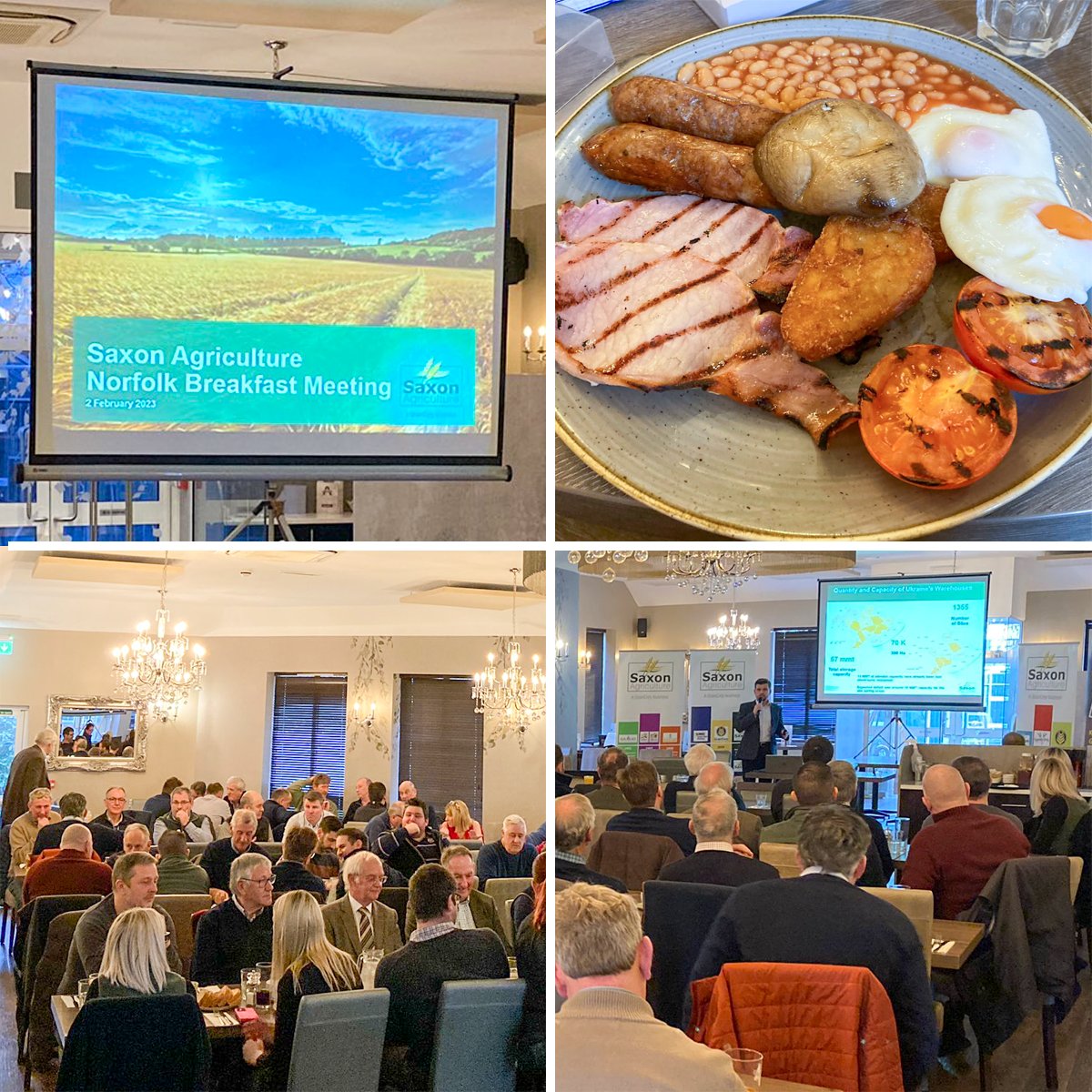 SaxonAg's tweet photo. Thank you to everyone attending our Norfolk breakfast meeting at Downham Market to hear Yuriy and Mark speaking on this year’s market outlook. Our next meeting is this coming Thursday at Thirsk, contact your Saxon representative to reserve your breakfast. https://t.co/rOKc1xnSpt