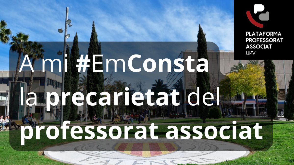 Sentojulia1's tweet photo. Com treballador de la UPV que no és professorat associat a mi #EmConsta #MeConsta https://t.co/TrxK5ePGVK