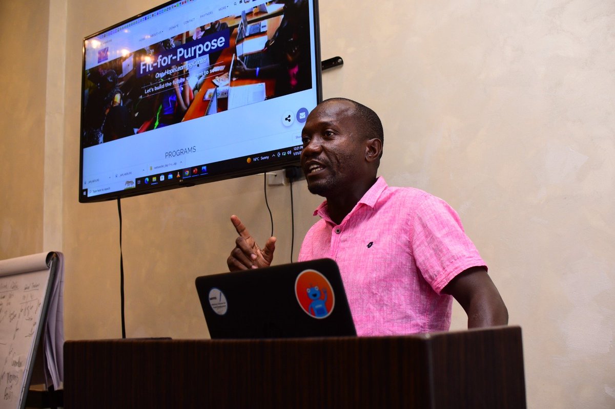 TechfugeesK's tweet photo. Earlier this week, Gemma &amp; Dominic facilitated a workshop @HBSNairobi  on practical steps to create inclusion when developing technology. Our partner, Honore, @Advocacyinitia1 shared on the impact of our collaboration  to accelerate #digitallivelihoods  in #Kakumarefugee camp. 😇 https://t.co/zuOP6KtmGR