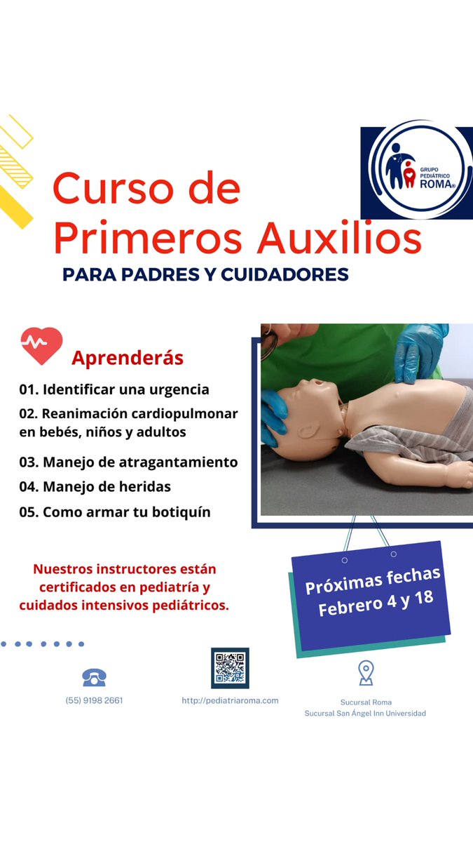 klyseth's tweet photo. El Atragantamiento es el mayor miedo de mamá, papá o cualquier persona al cuidado de un peque. Este curso te enseña cómo actuar en la urgencia 🤓

#pediatria #pediatriaRoma #sickkid #primerosauxilios #ahogamiento #rcp #heridas #botiquin #alimentacioncomplementaria #cdmxPediatras https://t.co/AFBiSIcWAL