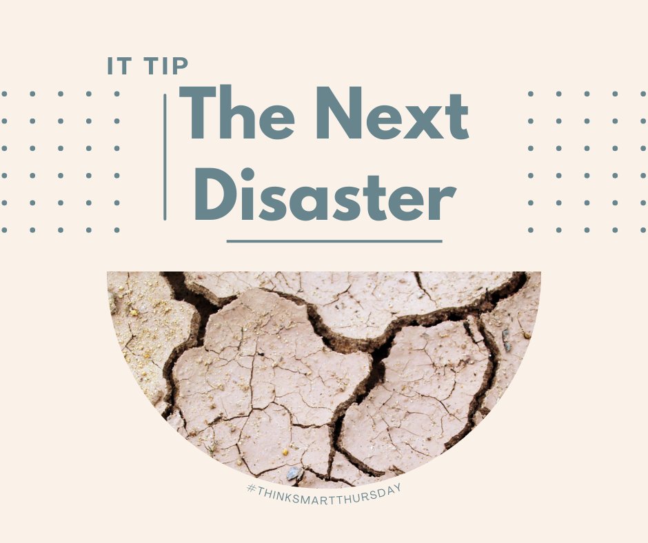 CIO_Steve's tweet photo. Be sure to have an updated disaster recovery plan. These plans are built around unforeseen but predictable events that provide high risk. Ex: does it have anything about working through a pandemic? Review your disaster recovery plan and start making changes. #ITTips https://t.co/Sug9ifQzQB