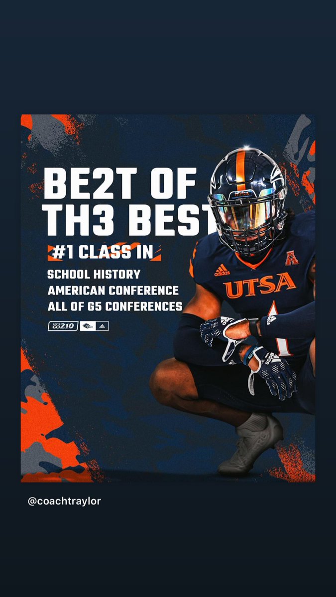 Dumbbell_Dyl's tweet photo. It ain’t by accident!!
#210triangleoftoughness #utsa #utsafootball #210nasty #AAC #birdsup https://t.co/GJyjquZIOU