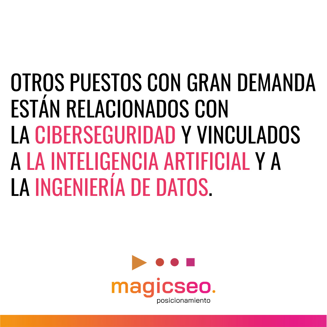 ¿Quieres saber cuáles son los perfiles del sector digital más demandando por las empresas este 2023?

¡Desliza y descúbrelo!

#sectordigital #empresas #demanda #2023 #consumidores #innovación #tecnología #IA #realidadesextendidas #negocio