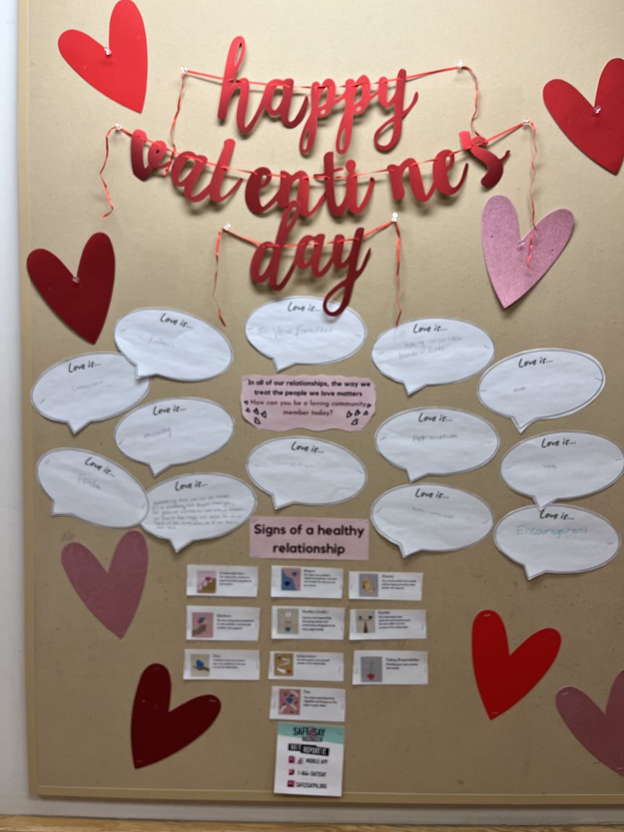 PCMiddle's tweet image. Bulletin board display in Middle School created by of Health, Wellness, and Sexuality teacher Ms Horton. Highlights our focus on healthy relationships, boundaries, and decision making.