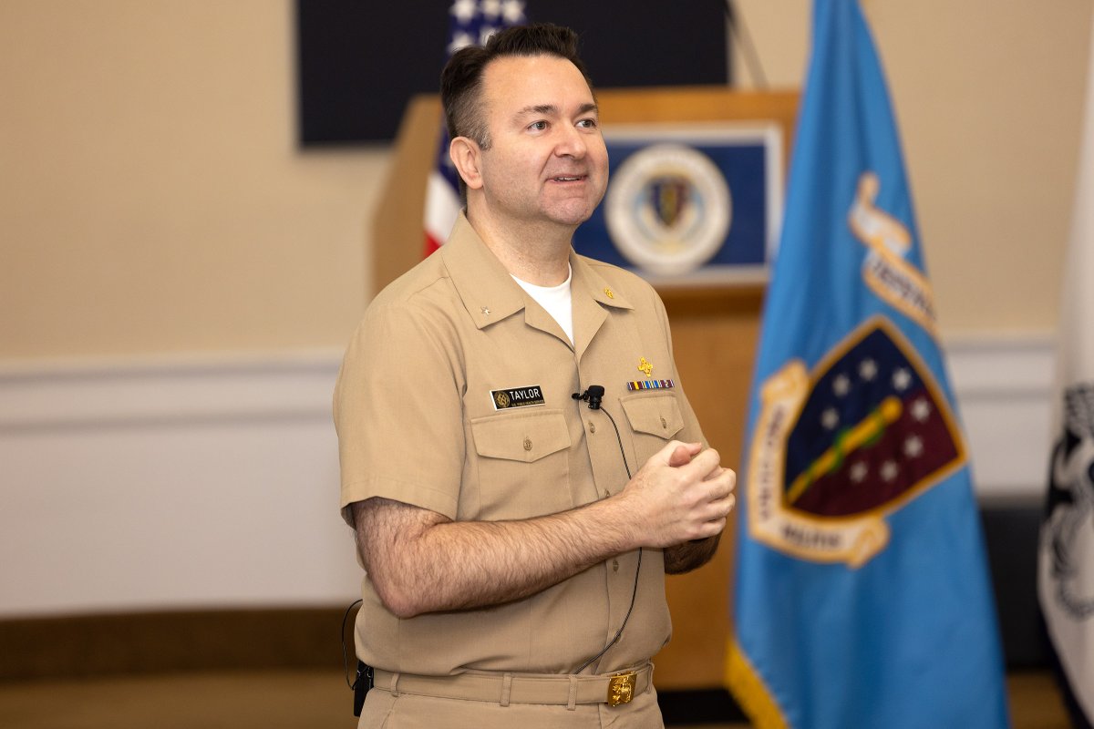 Public Health Service Rear Adm. Brandon Taylor, <a href="/DOD_DHA/">Defense Health Agency</a> Public Health director, held a public and virtual townhall meeting at Defense Centers for Public Health – Aberdeen to share his vision on the continued Service public health merge and transition to DHA.