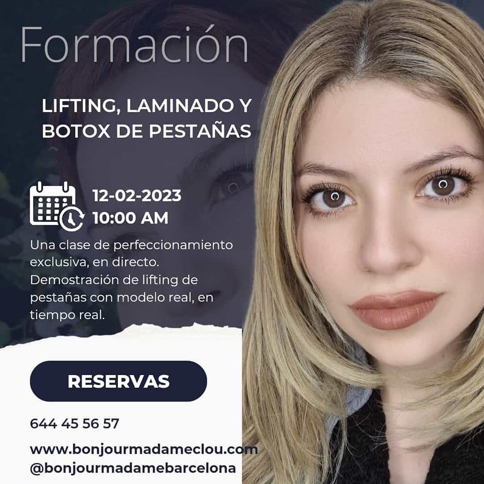 Infórmate sobre nuestros próximos cursos de #lifting, laminado y #botox de pestañas bonjourmadameclou.com/cursos-estetic… #Barcelona