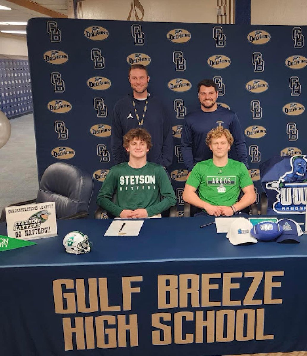 Gulf Breeze High School Football (@footballgbhs) on Twitter photo Congratulations DB <a href="/DeweeseLumpy/">Lumpy Deweese</a> and K <a href="/CadeLombardo/">Cade Lombardo</a> for signing with <a href="/StetsonFootball/">Stetson Football</a> and <a href="/UWFFootball/">UWF Football</a> yesterday! We couldn’t be more proud of you and are thrilled to be able to watch you continue to grow!! Congratulations DB <a href="/DeweeseLumpy/">Lumpy Deweese</a> and K <a href="/CadeLombardo/">Cade Lombardo</a> for signing with <a href="/StetsonFootball/">Stetson Football</a> and <a href="/UWFFootball/">UWF Football</a> yesterday! We couldn’t be more proud of you and are thrilled to be able to watch you continue to grow!!