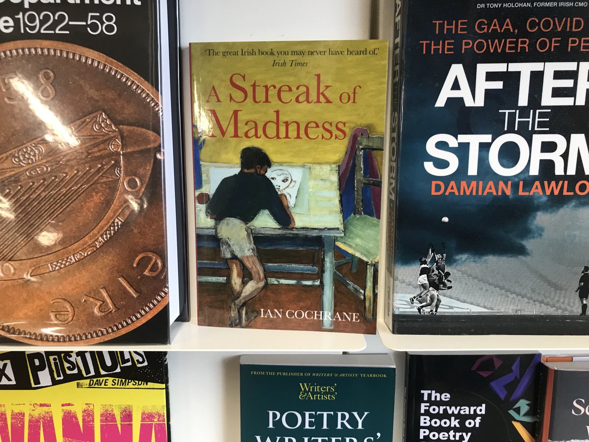 Nice to see a shiny new copy of Ian Cochrane's A Streak of Madness from ⁦@turnpikebooks⁩ on the new arrivals shelf at Dundrum Library