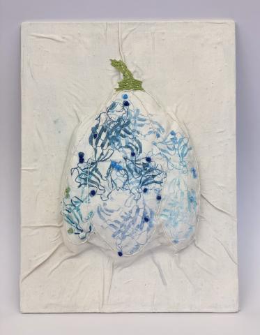 Our featured structure article for February focuses on a flower that heralds the arrival of spring, and its toxic carbohydrate binding proteins. These molecules inspired this artwork by Beatrice Gibbons from <a href="/TheLeys/">The Leys School</a> (<a href="/leysbiotutor/">head-in-the-clouds.bsky.social</a>).
🔗 ebi.ac.uk/pdbe/news/snow…