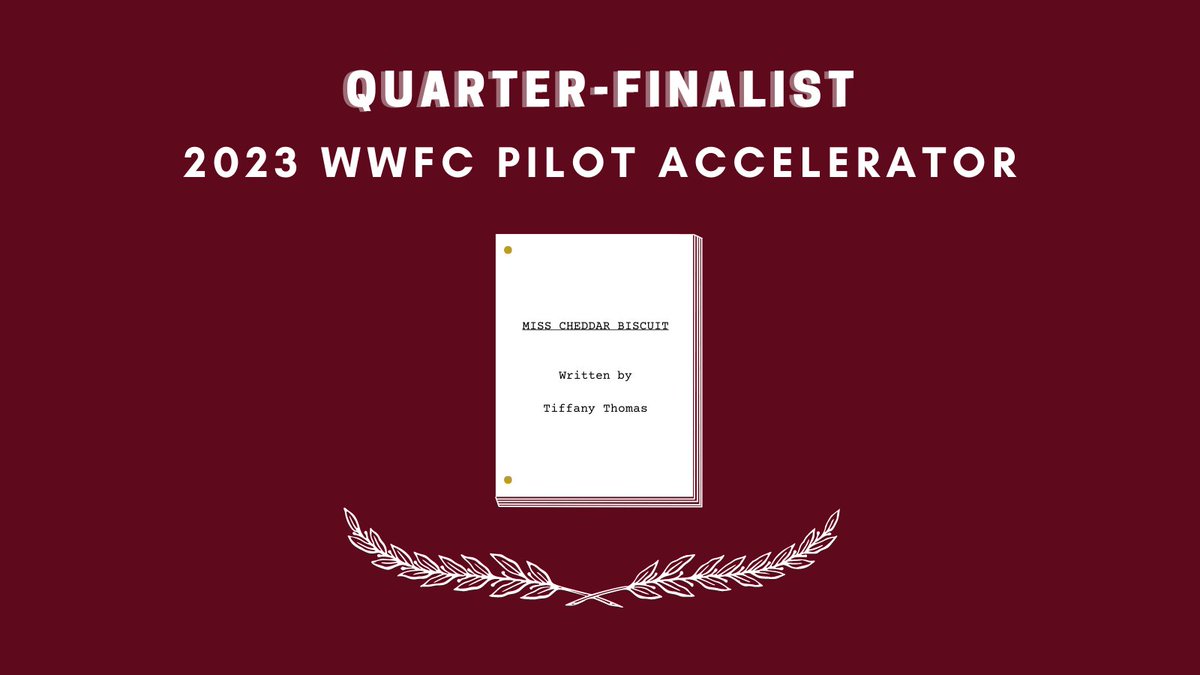TALENTEDTHOMAS's tweet photo. This is the year I said I would put more of me out there and look at this! 
I’m so excited to be selected as a quarter-finalist for @WWfilmchallenge’s 2023 pilot accelerator! With over 600 applications, my pilot script "Miss Cheddar Biscuit" was in the top 7% of all submissions. https://t.co/OzmGRWBHxK