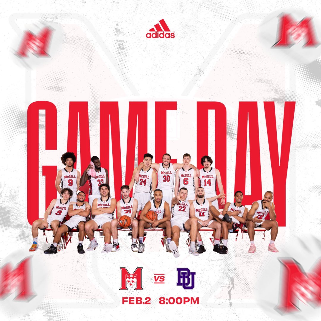 BIG matchup this week against Bishop’s ‼️

Need all of your energy! 😤

📆: Tonight
⌚️: 8:00pm
⛹🏽‍♂️: Bishop’s Gaiters
🏟️: Love Competition Hall
🎥: mcgill.yaretv.com/events
📊: universitysport.prestosports.com/sports/mbkb/20…

#TheMcGillWay