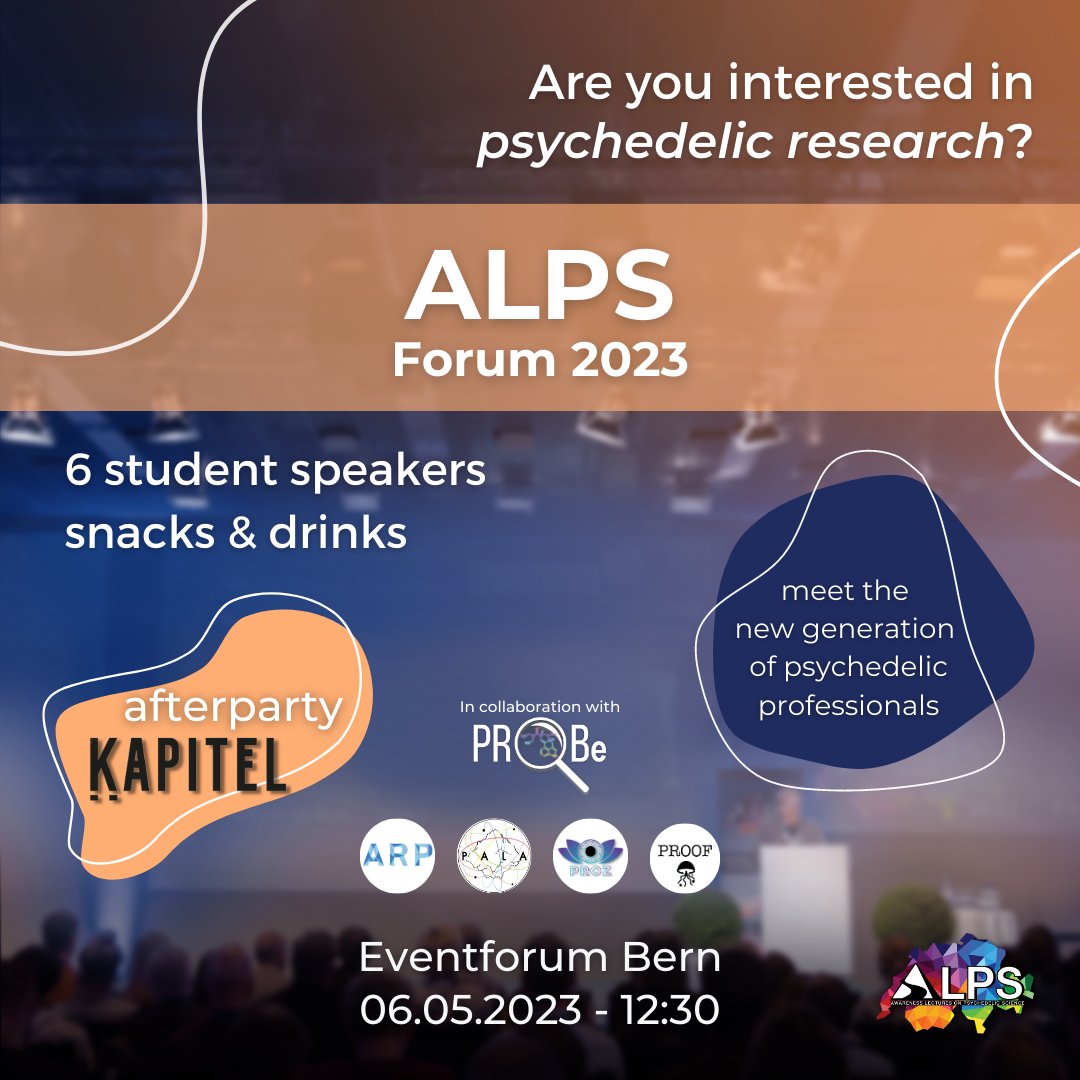 ALPSfoundation's tweet photo. 🌀 Exciting news! This year's ALPS Forum will take place on the 6th of May.🤩

Mark the date in your calendar NOW 🤗
Tickets &amp; more information will follow soon.

#psychedelics #psychedelicresearch #ALPSforum https://t.co/tmu3xFNzL6