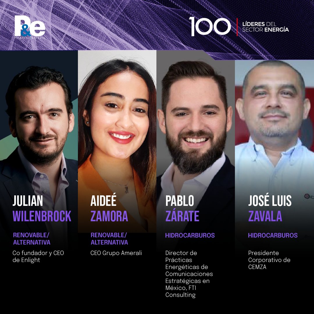 Les presentamos la Sexta parte de los #100líderes más influyentes del sector energético en México.
Celebramos su empeño y esfuerzo por sumar en la creación, distribución y mejor consumo de energía en México.