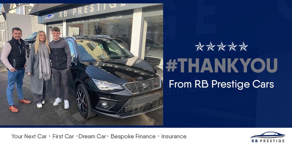 rbprestigeltd's tweet photo. A huge welcome back to the RB Showroom, Sophie and Gavin, and #ThankYou so much for choosing to place your trust in Rob and Kyran to provide you with your #perfectnextcar. This #seat #arona #fr #rededition is an awesome #nextcar and we are so happy we could help you once again! https://t.co/BeiKYX4C2K
