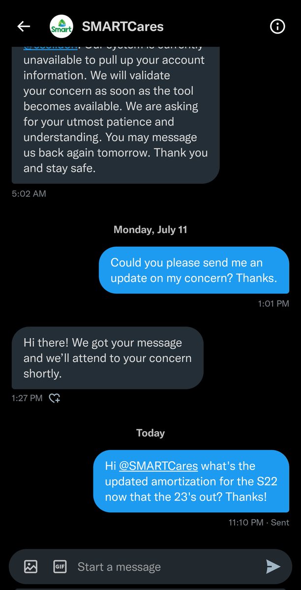 csolidon's tweet photo. @SMARTCares I already messaged you there almost an hour ago, @SMARTCares https://t.co/HnAauAZt6a