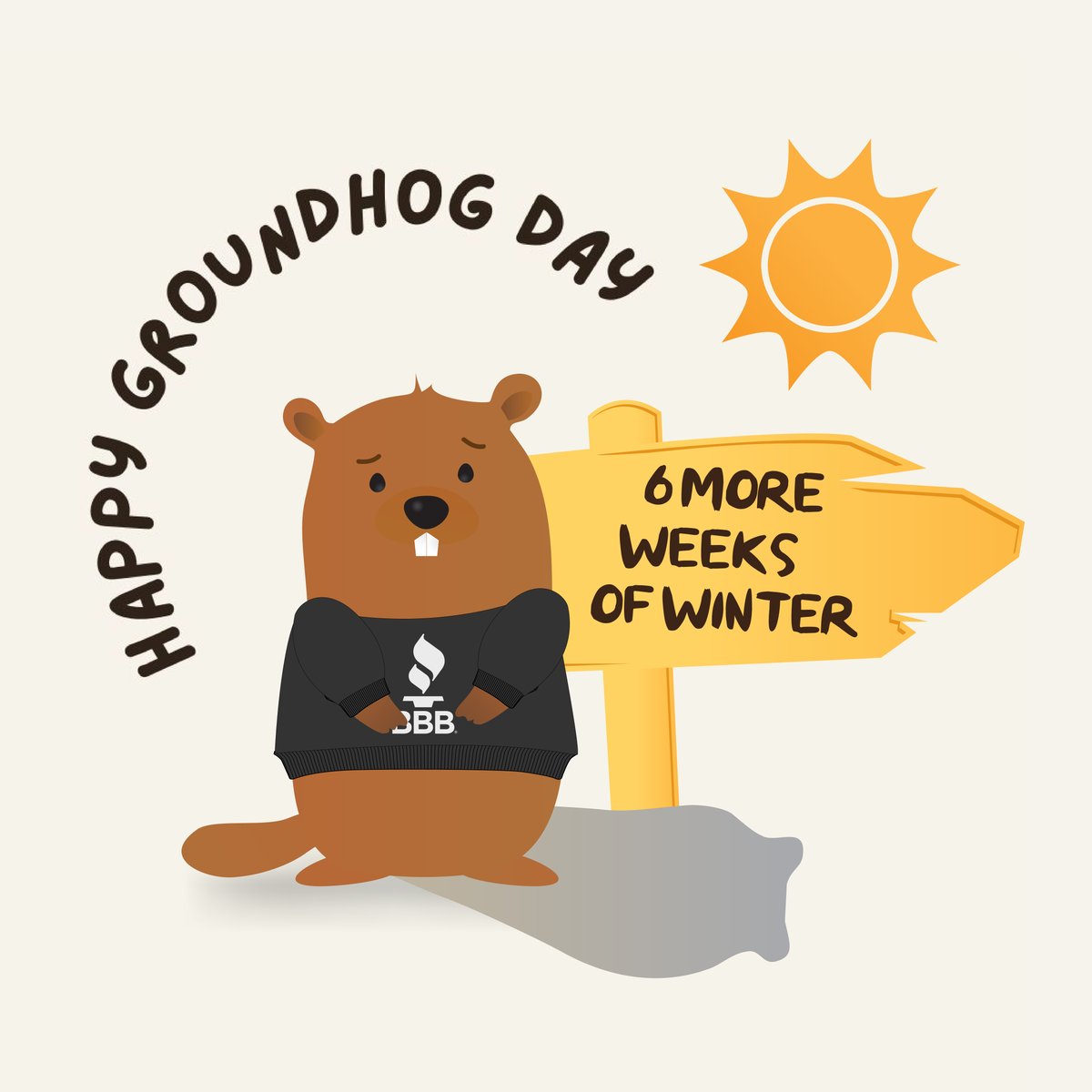 #HappyGroundhogDay! This morning, furry weather-watcher Punxsutawney Phil woke up and saw his shadow. With six weeks of continuing cold weather, scammers will try to take advantage. Don't get iced - check out BBB's tips for avoiding winter scams on BBB.org/ChicagoBuzz
