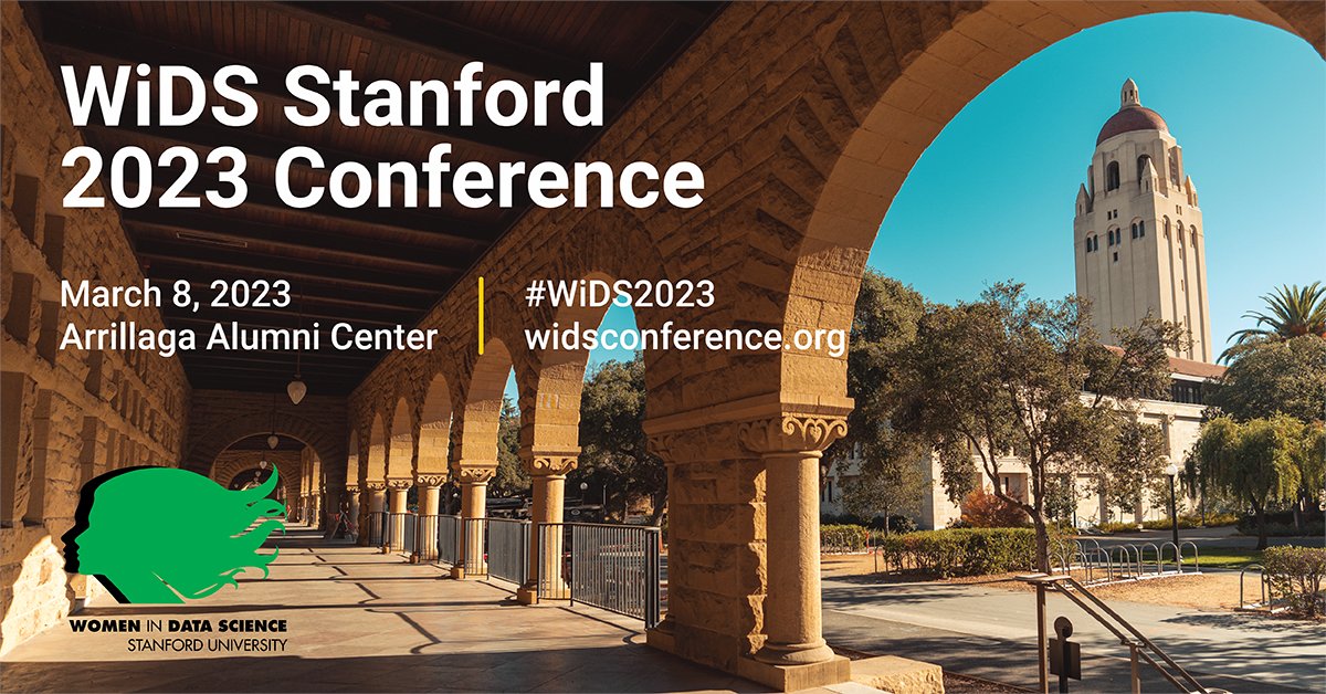 We are delighted to announce the WiDS Stanford Conference agenda featuring an exciting line-up of speakers, panel discussions, keynotes, tech vision talks addressing topics on dark matter to sustainability, data sovereignty, & more. #WiDS2023 schedule: widsconference.org/widsstanfordag…