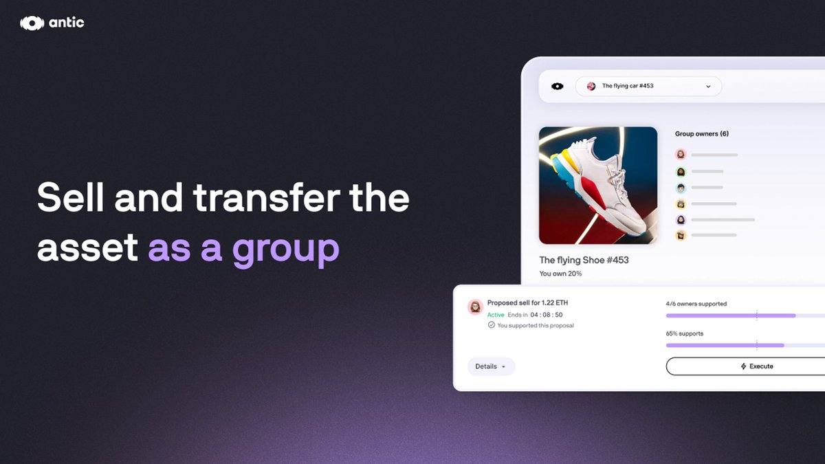 1/ One app to co-buy digital assets and one app to co-manage them. Introducing <a href="/Getantic/">Leeway</a> ownership app: an intuitive decision dashboard that is simple, elegant, and has a customized policy engine at its core. Buy as a group. Decide as a group. Sell and transfer as a group.